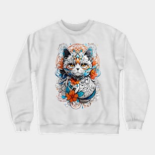 Cut Cat Art Crewneck Sweatshirt